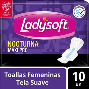 Ladysoft Nocturna Maxi Pro Tela Suave 10un