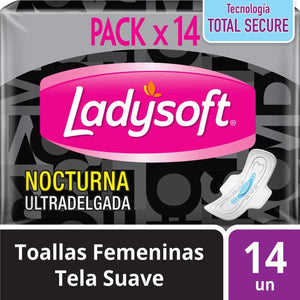 Ladysoft Toalla Nocturna Ultradelgada Suave 14un