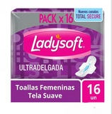 Ladysoft Toalla Ultradelgada Tela Suave 16un