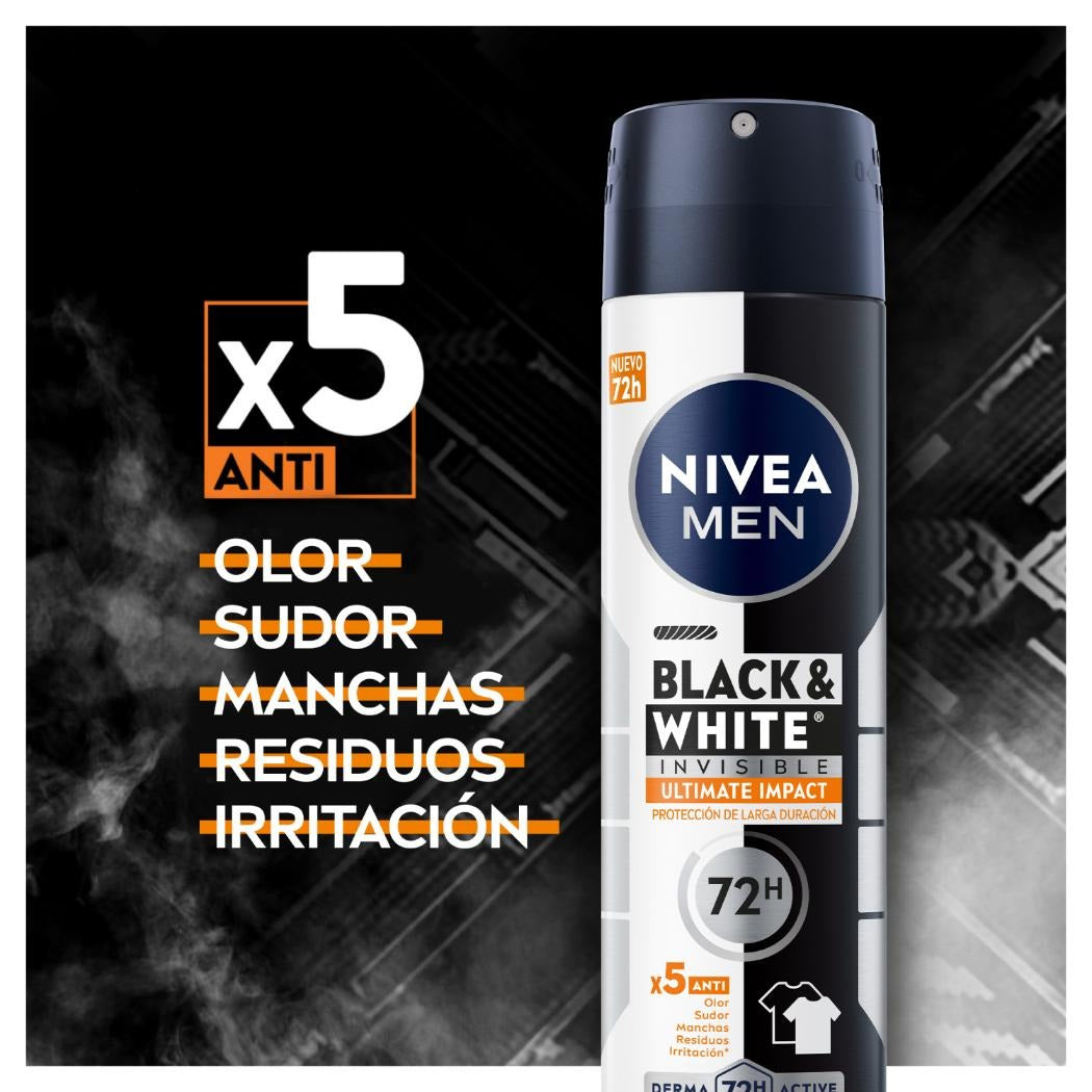 Nivea Desodorante Spray Men B&W Ultimate 150ml