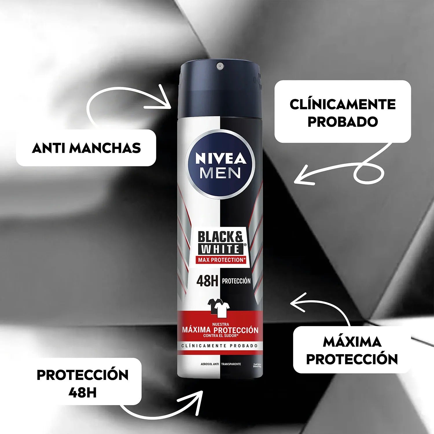 Nivea Desodorante Spray Men B&W Max Protect 150ml