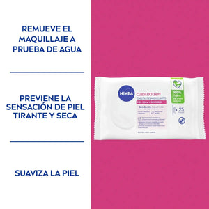 Nivea Toallas Desmaquillantes Cuidado 3 En 1 25u