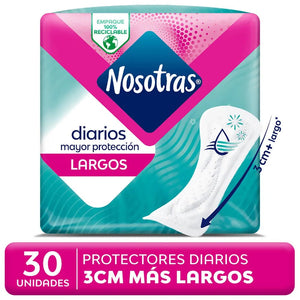 Nosotras Protector Diario Tela Suave 30 Unidades