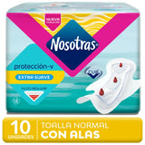 Nosotras Toalla Normal Suave Sin Alas x10