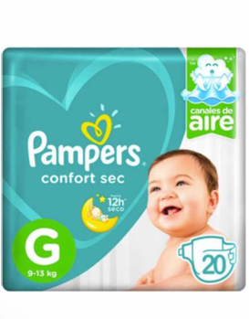 Pampers Pañales Confort Sec Talla G 20 un