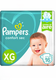 Pampers Pañales Confort Sec Talla XG 16 un