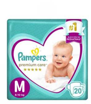 Pampers Pañales Premium Care Talla M 20 un