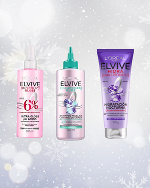 Elvive Set Capilar Shampoo y Tratamientos Navidad
