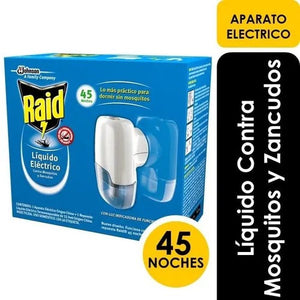 Raid Insecticida Electrico Para 45 Noches Difusor