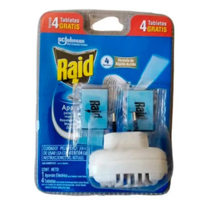Raid Insecticida Electrico + 4 Tabletas Recarga