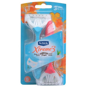 Schick Xtreme3 Hawaiian Tropic Prestobarba Dama x6