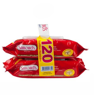Simonds Pack Toallas Humedas Vitamina E 2x60u