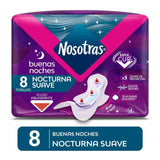Nosotras Toallas Buenas Noches Tela Suave x8