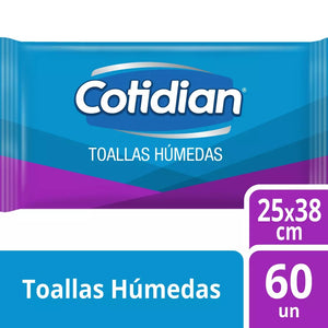 Cotidian Toallas Humedas Adulto XG 60u