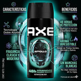 Axe Pack 3 Desodorante Body Spray Apollo (150ml c/u) - Frescura Sofisticada y Protección 48h