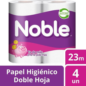 Noble Papel Higiénico 23 Mts 4 Rollos