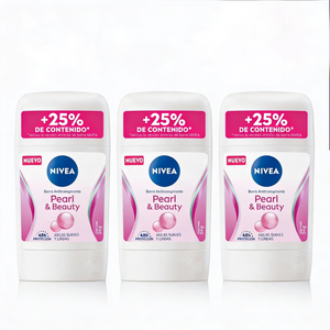 Nivea Pack 3 Desodorante en Barra Mujer Pearl & Beauty (54g c/u) - Axilas Suaves y Tacto Seco 48h