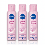 Nivea Pack 3 Desodorante Spray Pearl & Beauty (150ml c/u) - Axilas Suaves y Protección 48h