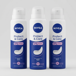 Nivea Pack 3 Desodorante Spray Protect & Care (150ml c/u) - Protección 48h y Cuidado Superior