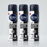 Nivea Men Pack 3 Desodorante Spray Invisible Black & White (150ml c/u) - Protección 48h y Anti-Manchas