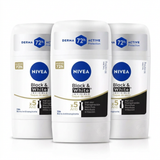 Nivea Pack 3 Desodorante en Barra Mujer Invisible Seco (54g c/u) - Máxima Sequedad y Ropa Impecable 48h