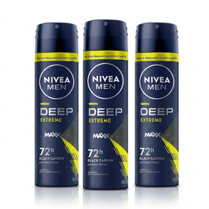 Nivea Men Pack 3 Desodorante Spray Deep Extreme (150ml c/u) - Sudor Extremo y Protección 72h